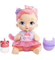 My Garden Baby Yavru Kedi Bebeğimin Bakım Zamanı - Pembe Saçlı Bebek (30 cm),bebek bezi, önlüğü, bib (Çok Renkli)