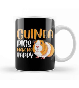 Guinea Pigs Make Me Happy Adorable Pet Guinea Pig Kupa Bardak Porselen