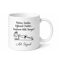 Pilates Kursuna Başlayanlara Yanan Kaslar Core Titremesi Hediye Kupa Bardak