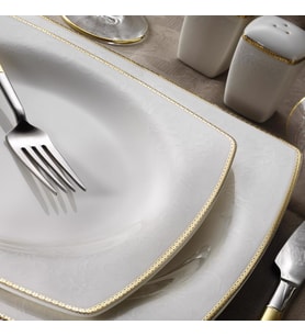 Kütahya Porselen Bone Mare 62 Parça Yemek Takımı Dekor 1074121