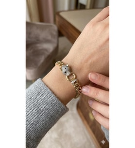 Xuping Rose Gold Gurmet Zincir Kaplan Desenli Çelik Bileklik