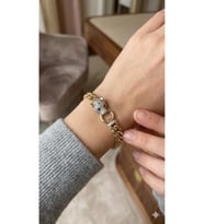 Xuping Rose Gold Gurmet Zincir Kaplan Desenli Çelik Bileklik