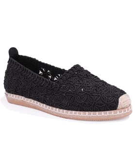 Dagoster DZA07-115526380 Siyah Triko Günlük Espadril Kadın Ayakkabı