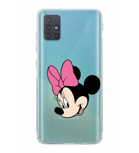 Samsung Galaxy A51  Kamera Korumalı  Kapak Minnie Mouse Tasarımlı  Şeffaf Kılıf
