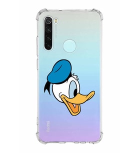 Xiaomi Redmi Note 8 Köşe Korumalı Antişok Kapak Donald Duck Tasarımlı Şeffaf  Kılıf