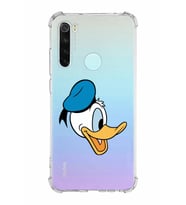Xiaomi Redmi Note 8 Köşe Korumalı Antişok Kapak Donald Duck Tasarımlı Şeffaf  Kılıf