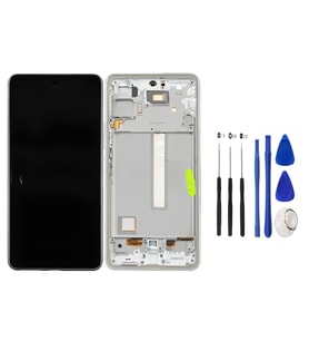 Tkgz - Samsung Galaxy A53 -5G Uyumlu Lcd Ekran Dokunmatik  - A - Kalite ÇITALI BEYAZ + TAMİR SETİ
