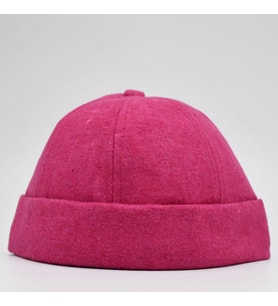 Etnik Desen Kısa Docker Şapka Vintage Cap Kasket (Pembe)