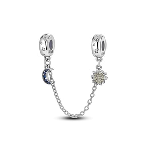 Fubena Güneş ve Ay Sallantılı Zincirli Charm