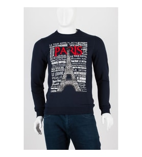 Paris Unisex Pamuklu Slim Fit Sweatshirt Small (Karışık)