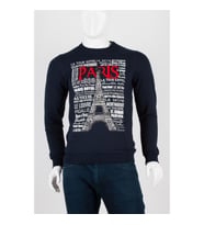 Paris Unisex Pamuklu Slim Fit Sweatshirt Small (Karışık)
