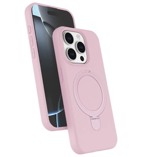 iPhone 15 Pro Max Regal Magsafe Standlı Kapak - Açık Pembe