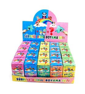 Süpriz Animal Boyama Seti Kutuda - 3 adet