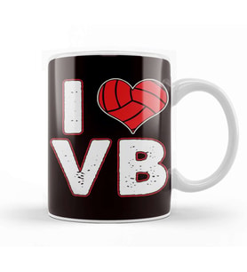 Love Heart Volleyball Player Ball Sports Coach Team Setter Kupa Bardak Porselen
