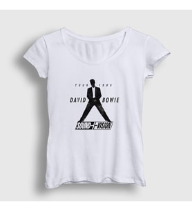 Presmono Kadın Beyaz Sound Vision David Bowie T-Shirt 302073tt