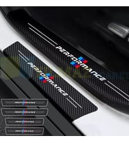 Bmw M Performance Logo Karbon Kapı Eşiği Oto Sticker Etiket Yapıştırma Araba 4 Parça