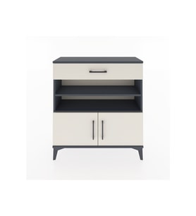 Arges Şifonyer 3 Raflı Tek Çekmeceli 2 Kapaklı 88x30x96 Antrasit-Aytaşı