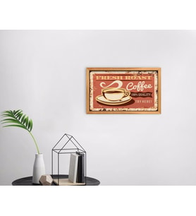 BK Home Coffee Tasarımlı Dekoratif Retro Ahşap Tablo-33