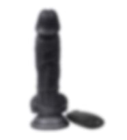 River World 17 cm'lik Gerçekçi ve Titreşimli Vantuz Özelliği Olan Vibratör Siyahi Pe nis Dildo