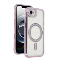 İphone 16e Joke Simli Magneticsafe Kılıf - Pembe
