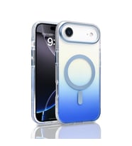 Apple iPhone 17 Air Kılıf Transparan Renk Geçişli M-safe Şarj Özellikli Toros Ka (Mavi)