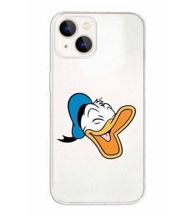 Apple iPhone 13 Mini Uyumlu Kapak Donald Duck Tasarımlı Şeffaf Silikon Kılıf