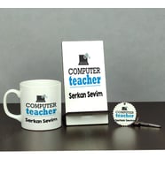 Computer Teacher Üçlü Set (Kupa + Telefon Standı + Anahtarlık)