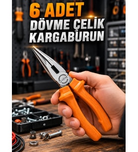 6 Adet Dövme Çelik Kargaburun Seti