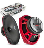 Dynamat Bx-69 Oto Midrange Oval 6x9 İnç 380 Watt Maksimum 125W RMS 2 Adet (Kırmızı-Siyah)