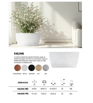 BOSTANN DEKORATİF SAKSI - KALINA 180 - 48 LİTRE (Beyaz)
