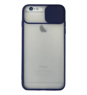 Mey İthalat® iPhone 6 Plus Kılıf Palm Buzlu Kamera Sürgülü Silikon - Lacivert