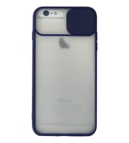 Mey İthalat® iPhone 6 Plus Kılıf Palm Buzlu Kamera Sürgülü Silikon - Lacivert