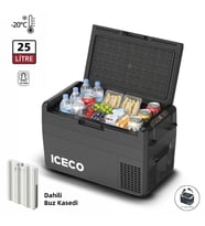 ICECO MCD25B 12/24Volt 25 Litre Kompresörlü Oto Buzdolabı/Dondurucu + Buz Kaseti