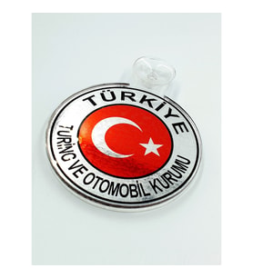 Etiketçilere Özel Türkiye Turing Pleksi Resimlik Vantuzlu Arma (552070175)