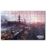 Cakapuzzle Metro Exodus Buharlı Tren ve Harabe Şehir Puzzle Yapboz MDF (Ahşap) (120 Parça)
