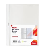 NOKI 4835 ŞEFFAF PP POŞET DOSYA A5 100'LÜ TEK PAKET