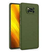 Coverzone Xiaomi Poco X3 ?le Uyumlu K?l?f Z-Mara Lansman Vieri Tam Koruma Arka Kapak Kamera Koruma �?k?nt?l? P�r�zs�z Y�zey Koyu Ye?il