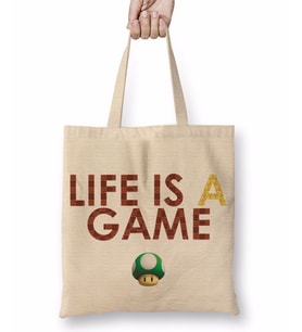 Life's A Game Mario Bez Çanta Uzun Saplı