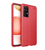 Samsung Galaxy A52 Kılıf Esnek Pu-Deri Leather-Pu Serisi Protected Case (Kırmızı)