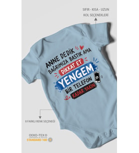 Anneye özel Kısa Kollu Bebek Body %100 Pamuk