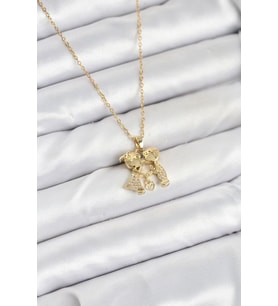 316L Çelik Zincir Gold Renk Erkek Kız Model Kadın Kolye - TJ-BKO10617