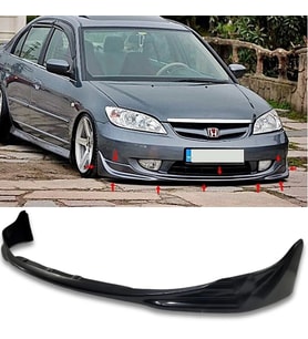 Honda Civic Vtec 2 S2000 Ön Ek Plastik Siyah karlık-ön-ek-bodykit 2004 2005 2006 Mat Siyah Plastik