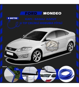 Ford Mondeo Oto Araç Kapı Koruma Fitili 5metre Parlak Mavi Renk