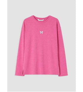 LCW Young Pembe Kelebek Nakışlı Kadın Pijama Üstü