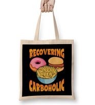 Funny Recovering Carboholic Carb Low-Carb Dieting Bez Çanta Uzun Saplı