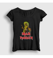 Presmono Kadın Siyah Eddie Iron Maiden T-Shirt 85653tt