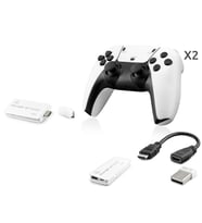 Retro Oyun Stick Hdmi Çift Gamepad Seti 2.4G Kablosuz - Beyaz HD330