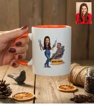 Kişiye Özel Karikatürlü Kadın Diş Hekimi Kupa Bardak Tıp Bayramı Hediyesi