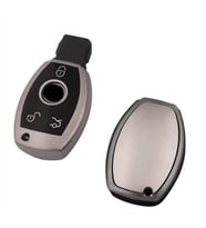Mercedes E Seri Uyumlu Smart 3 Buton Silikon Oto Anahtar Kumanda Kabı Kılıf Gri