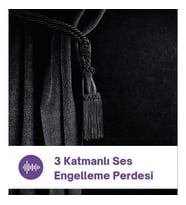 3 KATMANLI AKUSTİK SES ENGELEYİCİ PERDE 130X250CM PİLELİ- %100 IŞIK GEÇİRMEZ-YALITIM PERDESİ